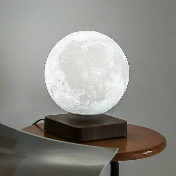 Kiyo Home - Wholesale Accent/Desk Lamp - Levitating Moon Lamp | Floating Moon Lamp | 3-Step LED8
