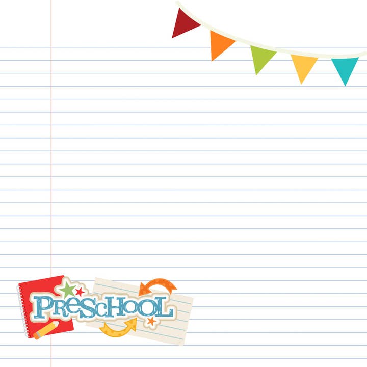School Days Preschool 12x12 Paper-15 Pack for wholesale by SSC Wholesale