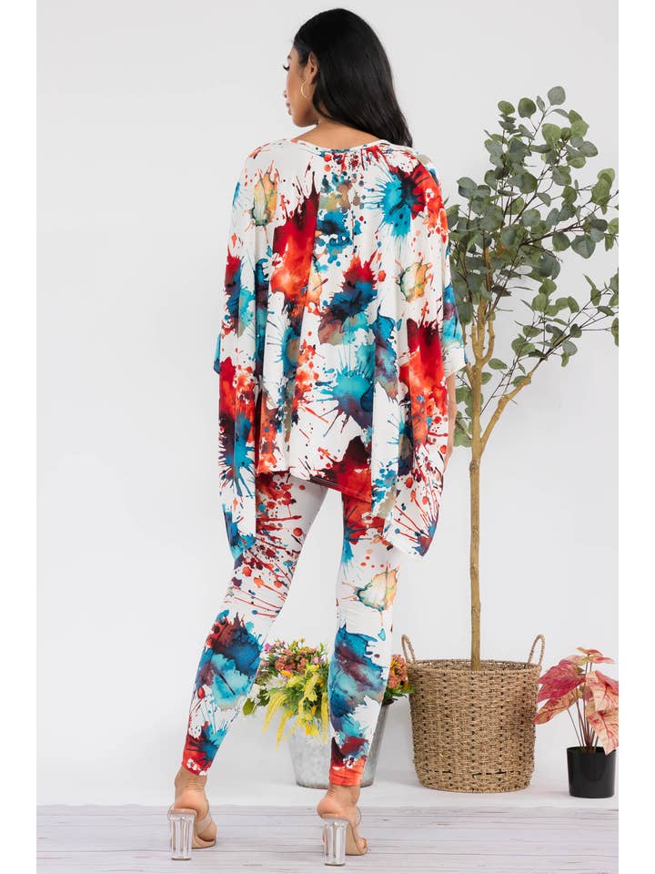 H&H Fashion Inc. - Wholesale Top & Pant Set (NOT Loungewear) - Women's - HH637R-PAINT - 2 PC Top and Bottom Set