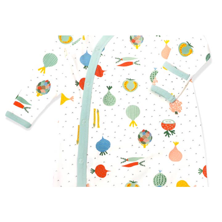 Natural Veggie Baby Kimono Sleep Gown (Organic Cotton) for wholesale on Faire1