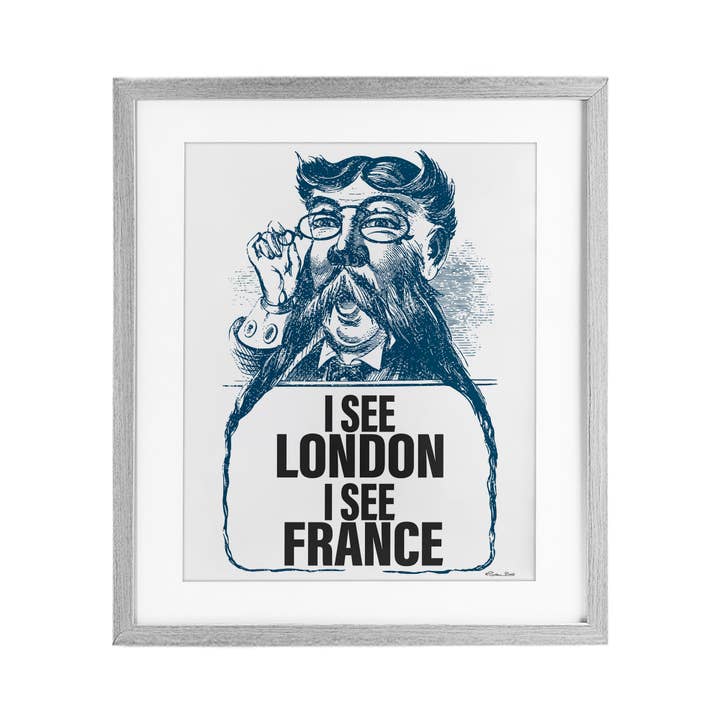 Stupell Industries - Wholesale Wall Sign - I See London & France - Print Under Glass Wall Art9