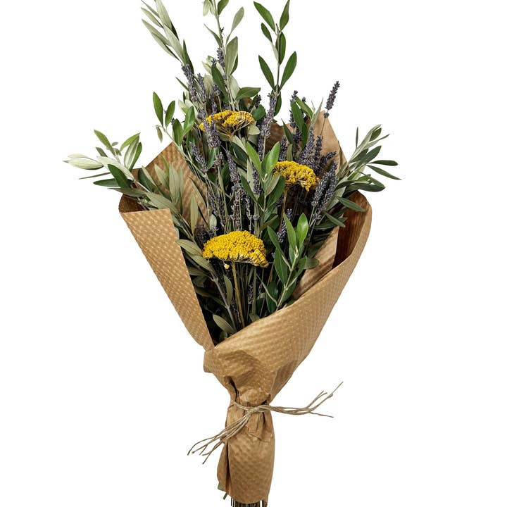 Andaluca - Wholesale Dried/Pressed Flowers - Lavender, Yarrow & Olive Branch Bouquet #127