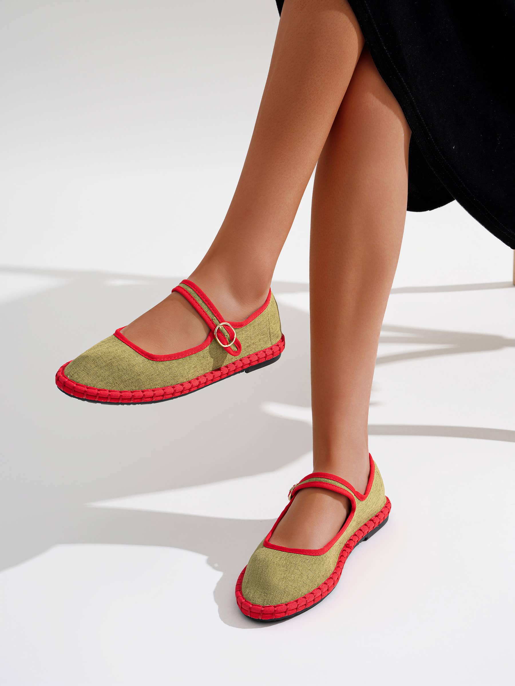 CEREZA – Engroshandel Flade sko - Dame – Kvinder Lærred Mary Jane Flade Sko23