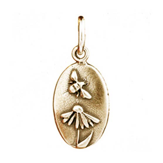 Echinacea oval charm for wholesale by Marmalade Jewellery