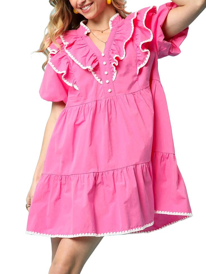 Robe babydoll à volants pour la vente par Vanilla Monkey