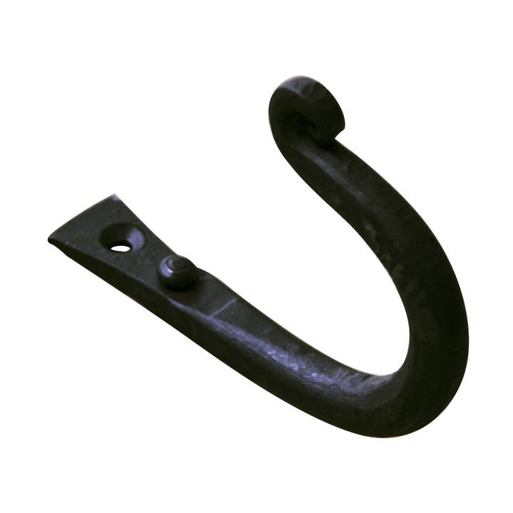 Gancho de pared único puntiagudo curvo de hierro forjado | AIW-H1A para venta al por mayor de Artesano | Home Decor