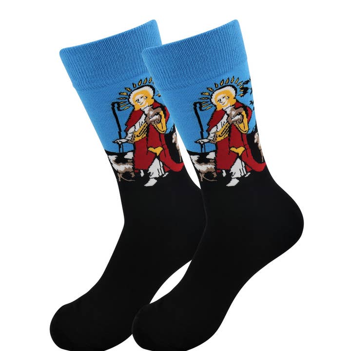Dress Casual Sick Socks -Jesus The Good Shepherd for wholesale by Real Sic