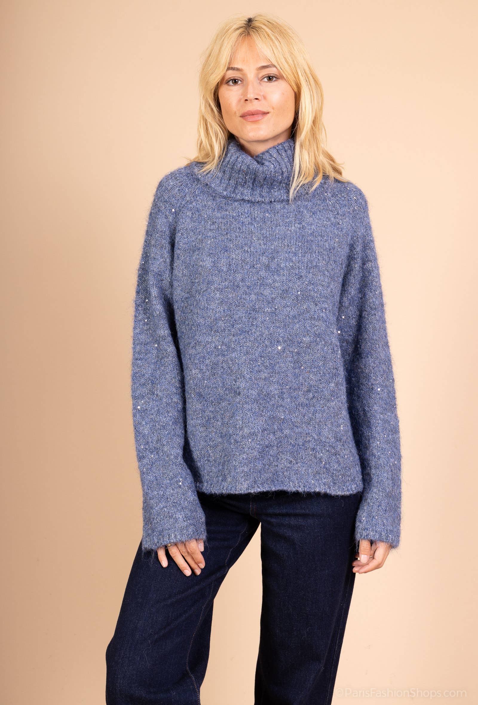 Afinity – wholesale Knitted jumper – Women′s – Soft Turtleneck Sweater AP120 – Elegance & Cocooning2