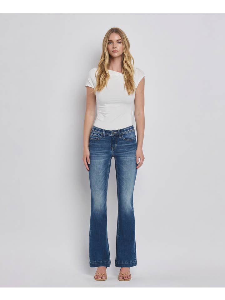 AWESOMELY LOW RISE BACK YOKE BOOTCUT JEANS F5397 for wholesale on Faire