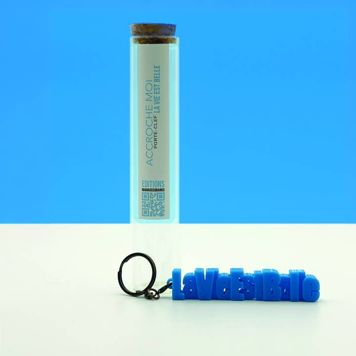 Schlüsselanhänger mit Botschaft – DAS LEBEN IST SCHÖN für den Großhandel von MauvaisesGraines