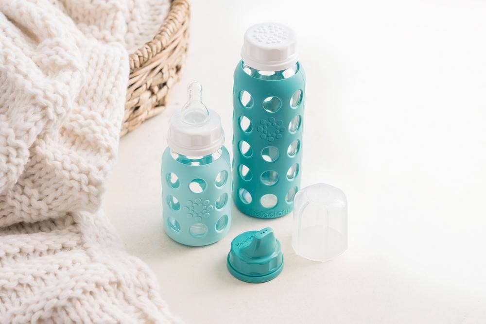 Mint Blanket Blueberry Kale 6 Glass Bottle Baby Starter Kit for wholesale on Faire3
