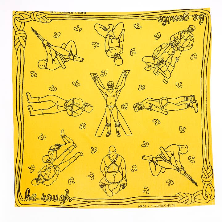 Made X Cruise – Großhandel Bandana – Unisex – Be Gentle Be Rough Halstuch (Regenbogenfarben)2