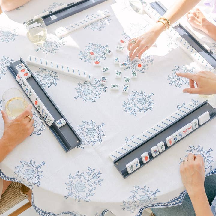 Mended - Wholesale Tablecloth - Table Throw - Lotus (Large), Uniform Blue & Navy1