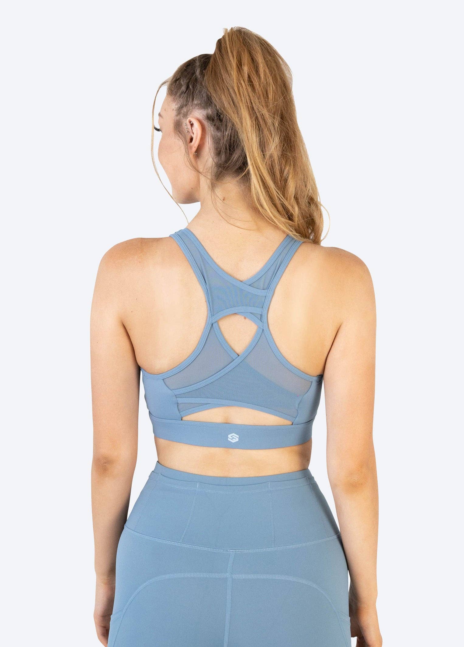 Skelcore - Vente Brassière de sport – femme - Soutien-gorge noir Skelcore Performance avec détails en maille pour femmes7