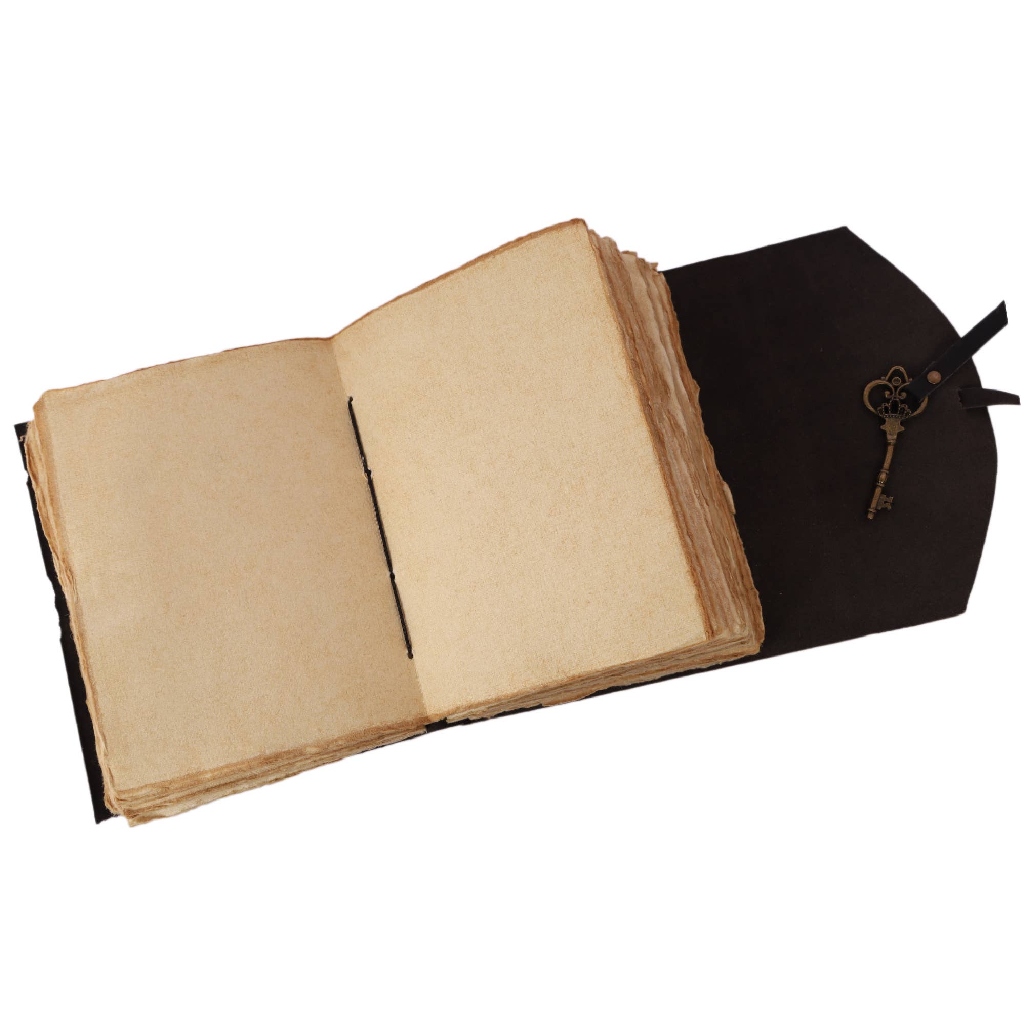 R K Handicrafts and Exporters – wholesale Journal/diary – Vintage Leather Bound Grimoire Journal with Key 6*8 Size3