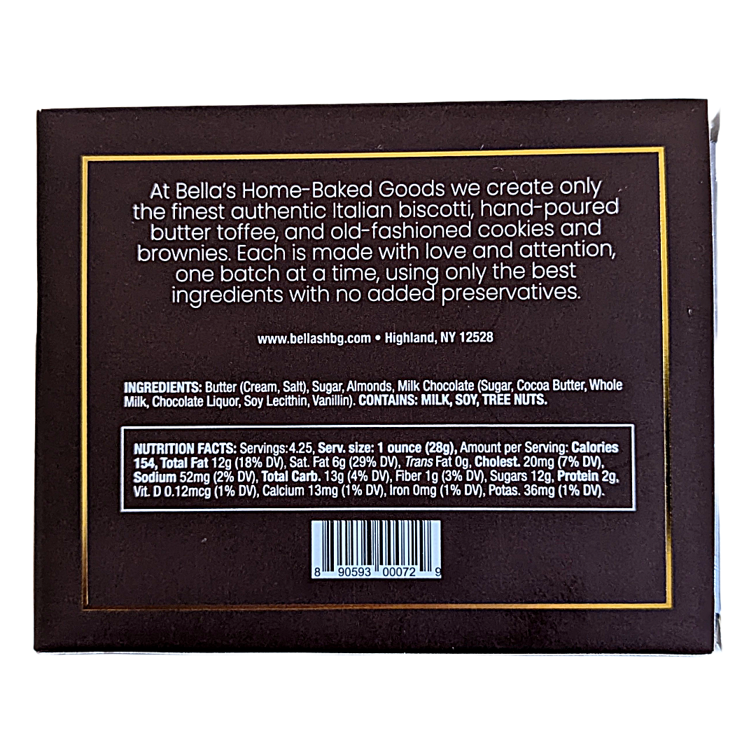 Bella's Home-Baked Goods - Wholesale Toffee - Milk Chocolate Butter Toffee Box2