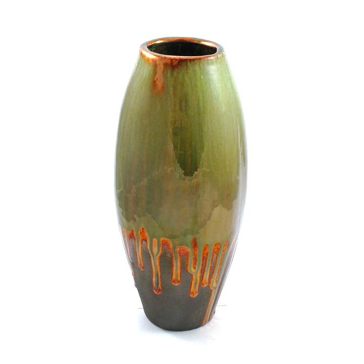 Koppar gröna droppar vas för wholesale av Ceramiche Lega