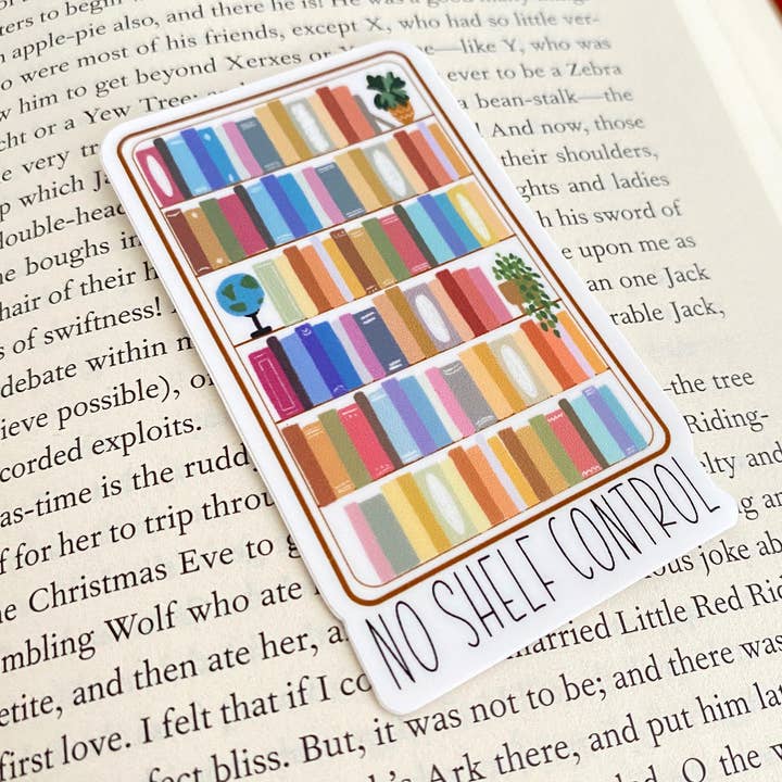 Autocollant en vinyle « No Shelf Control », mat, résistant aux intempéries pour la vente par TaleMeCo