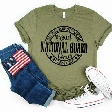 Stolt National Guard Dad DTF Värmeöverföring för wholesale av Trendy Transfers