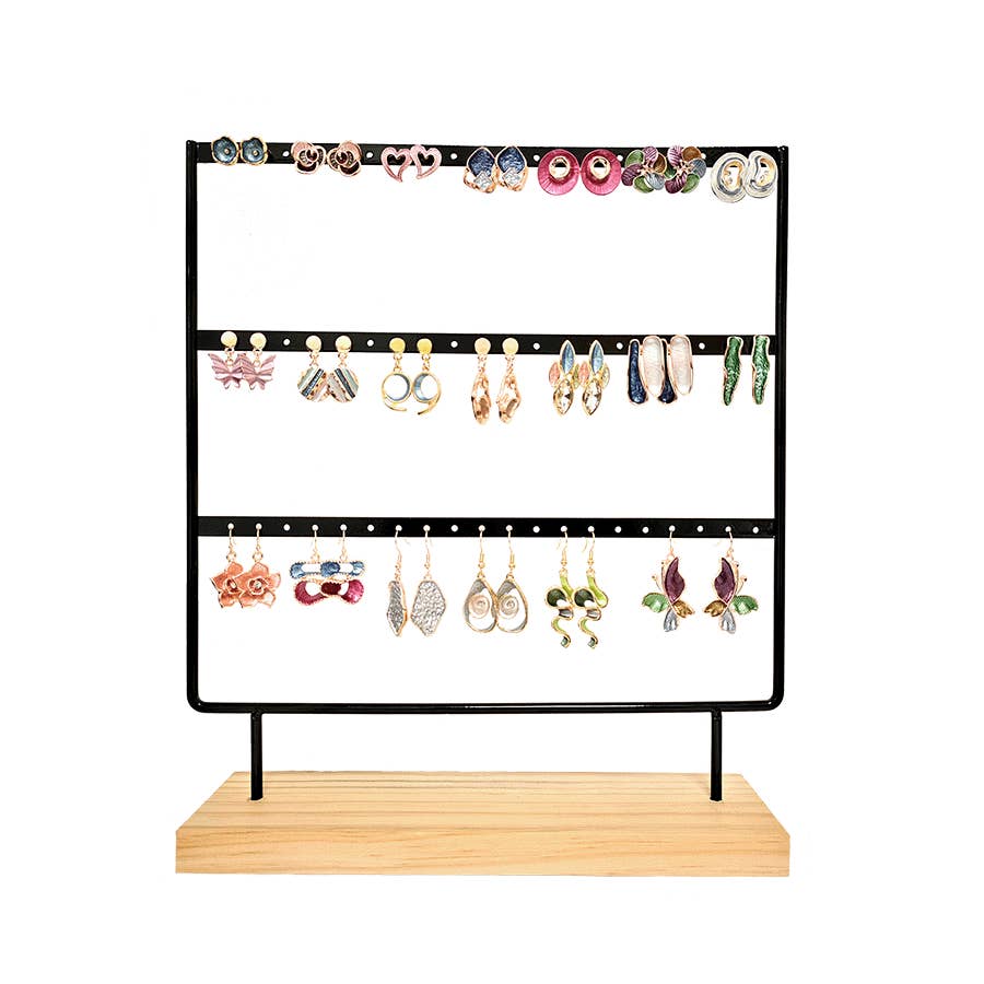 AMORINO SRL - Wholesale Jewelry Set - DISPLAY STAND WITH 20 PAIRS OF ENAMELED EARRINGS - 20241210