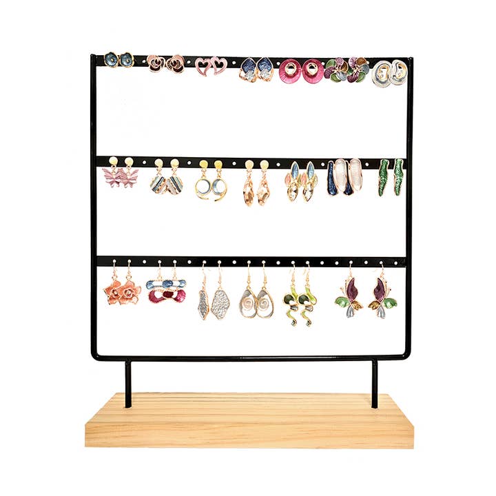 DISPLAY WITH 20 PAAR GESCHILDERDE OORBELLEN - 20241210 voor wholesale door AMORINO SRL