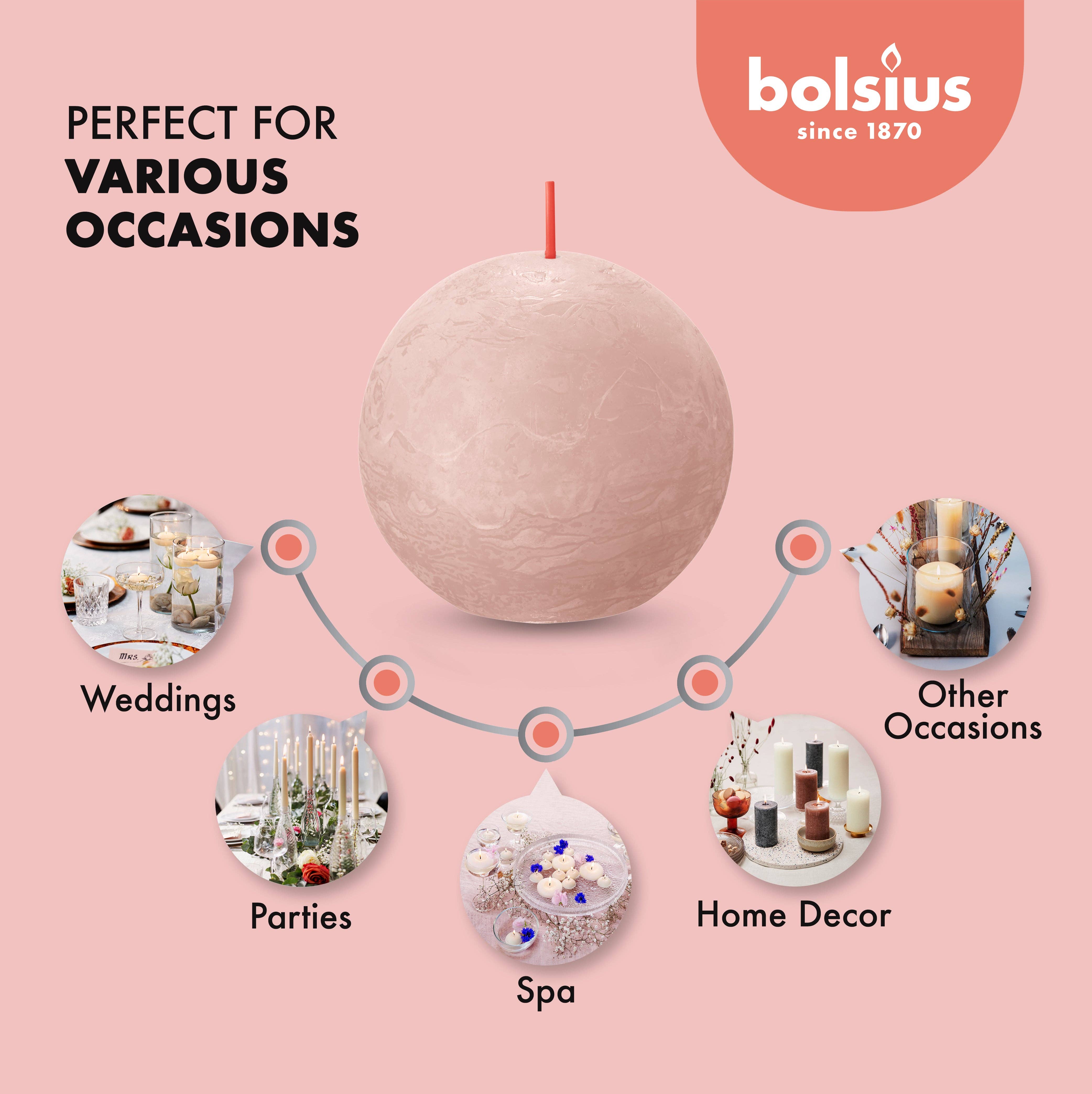 BOLSIUS – Velas de decoração por atacado – 6 Velas rústicas 3" - Inperfuted - Natural - Eco-Friendly - Cera Plant-Based - **Vendido Individualmente4