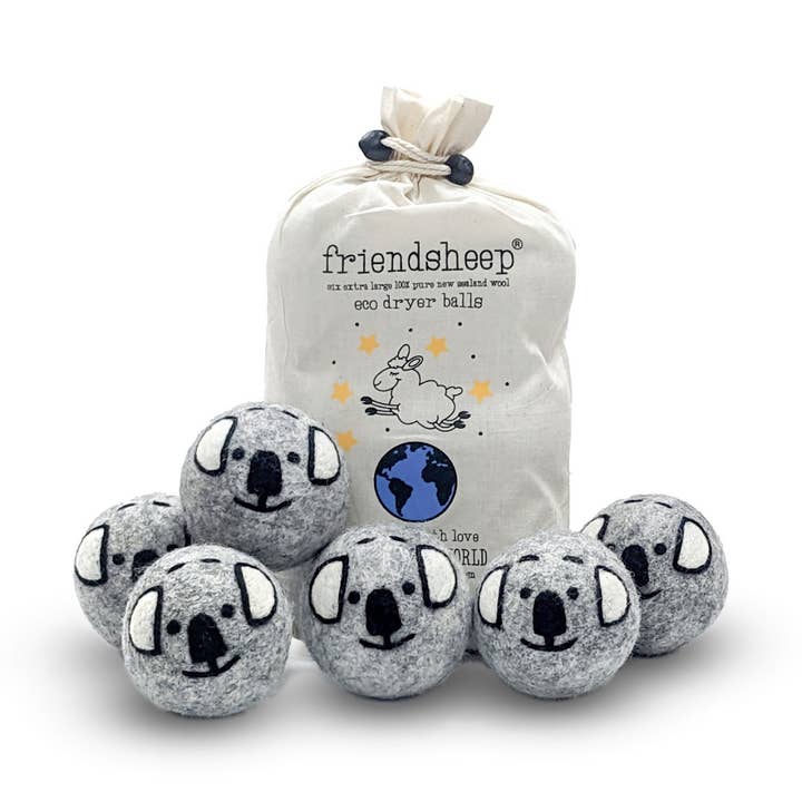 Friendsheep - Vendita all'ingrosso Palla per asciugatrice - Palline Asciugatrici in Lana Ecologica Koala Crew0