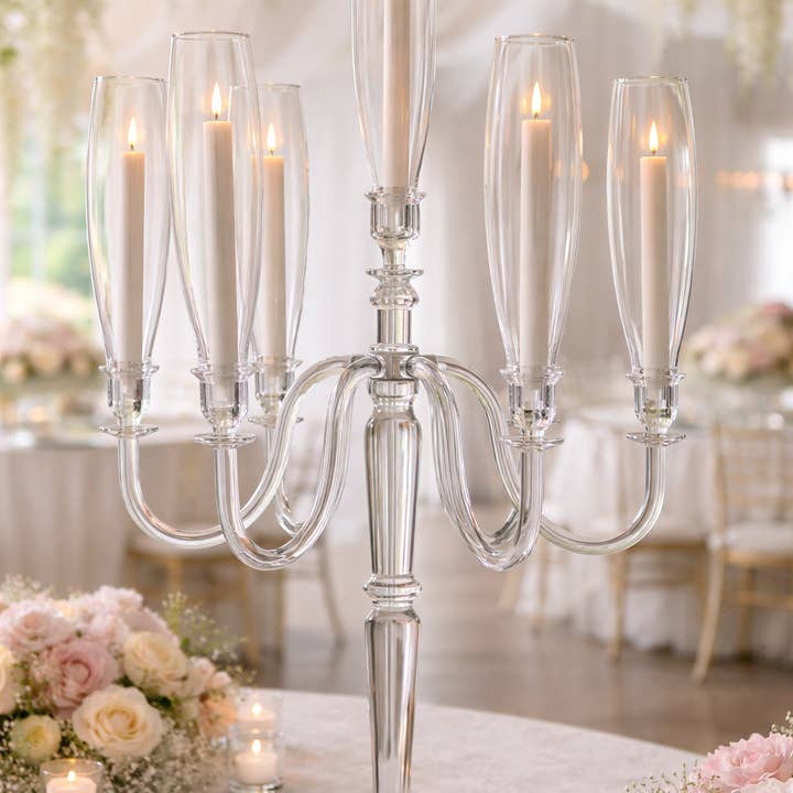 7 Arme Krystal Lysekrone, Bryllup/Event Midtpunkt for engroshandel hos Sweet Home Deco