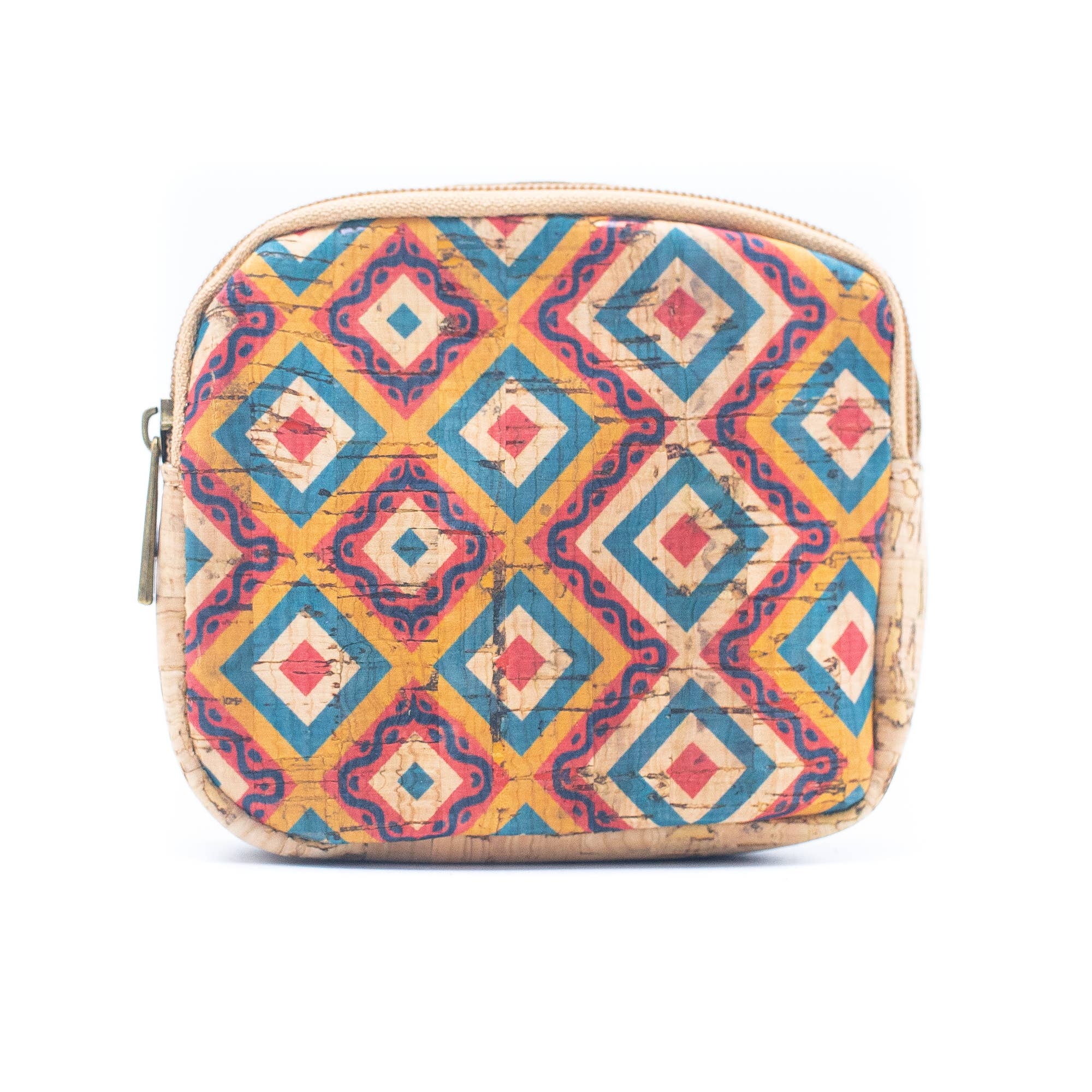 Meninas Bonitas Cork - Wholesale Coin Purse - Women's - （5units）cork coin purse cube pattern wallet BAGF-0025