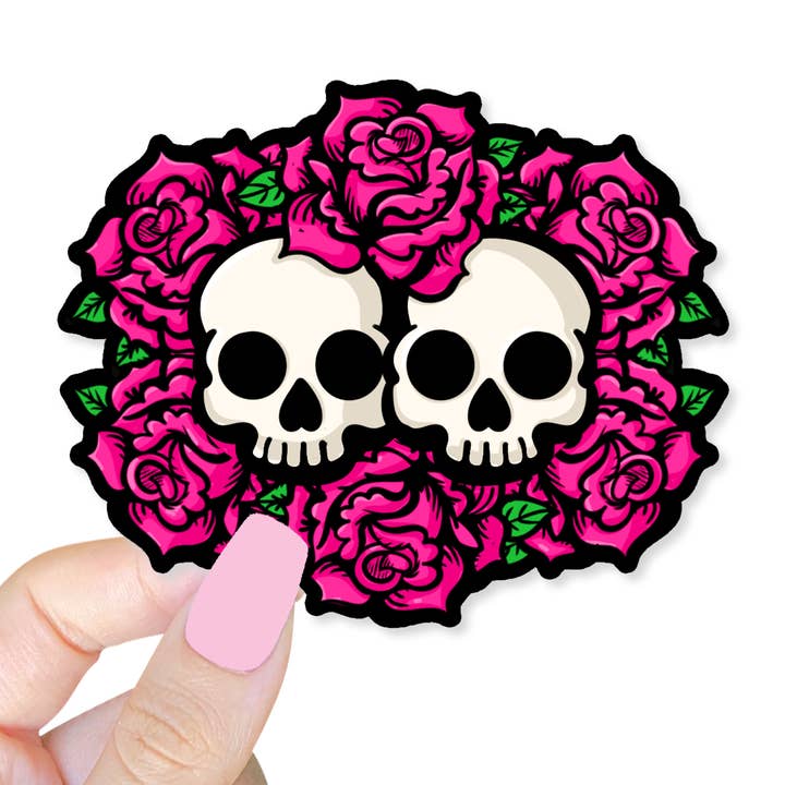 Together In Death Pink Sticker for wholesale by Lil Charmery