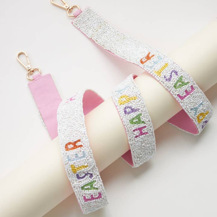 Happy Easter Beaded Bag Strap for wholesale by Lilla Haven