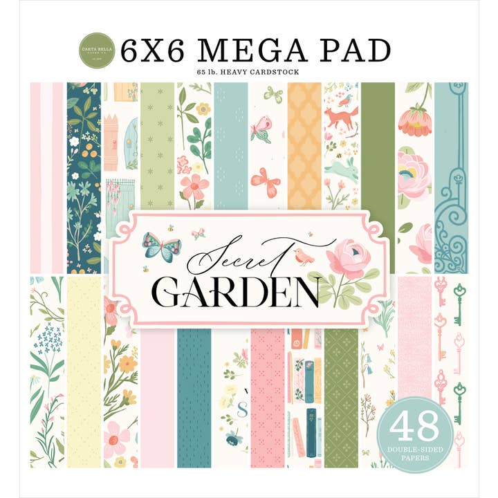 Secret Garden Cardmakers Mega Pad 15x15 cm per la vendita all'ingrosso da parte di Echo Park Paper Co.