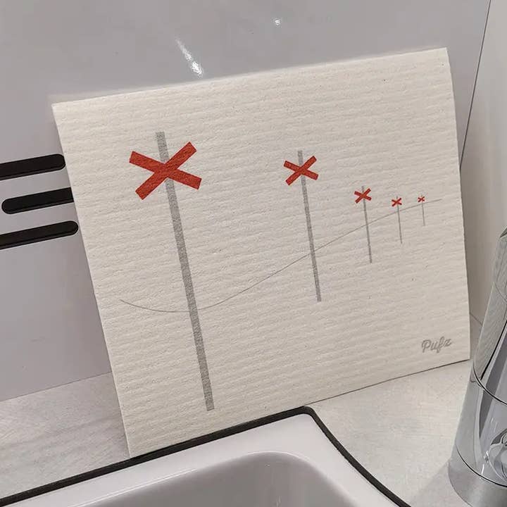 Swedish Dishcloth Cross Trail Markers for wholesale by Pufz