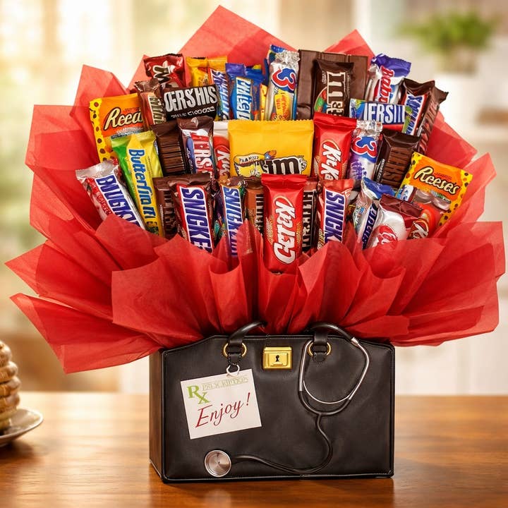Dr Bag RX Gift Box - Chocolate Candy Bouquet for wholesale by So Sweet of You