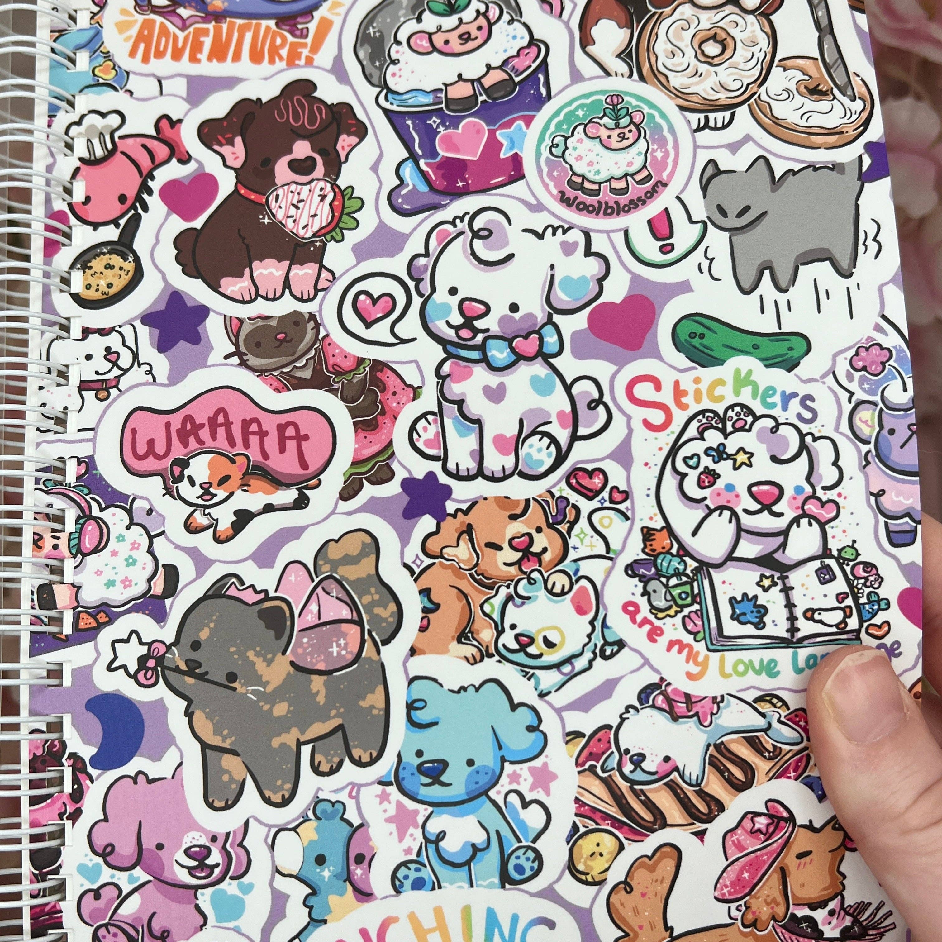 Woolblossom - Wholesale Sticker - Woolblossom Sticker Cover ~ Reusable Sticker Book V.24