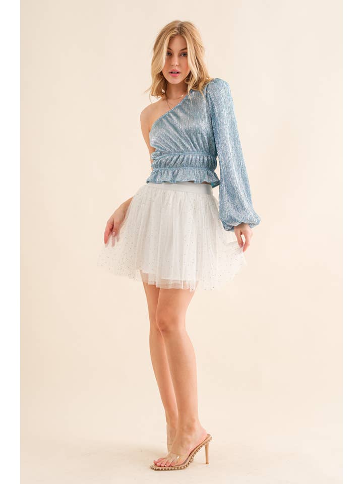 Blue B - Wholesale Skirt - Women's - 32530S - Elastic Waist Tulle Mesh Mini Skirt7