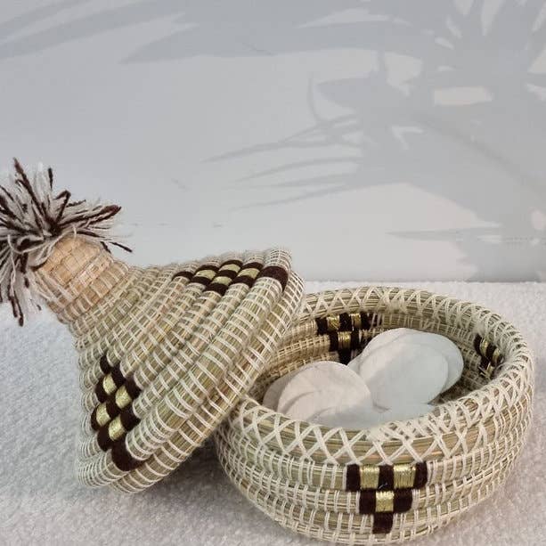 Small handmade Wicker basket for kitchen , box for kids for wholesale by Moroccan Natural bazaar