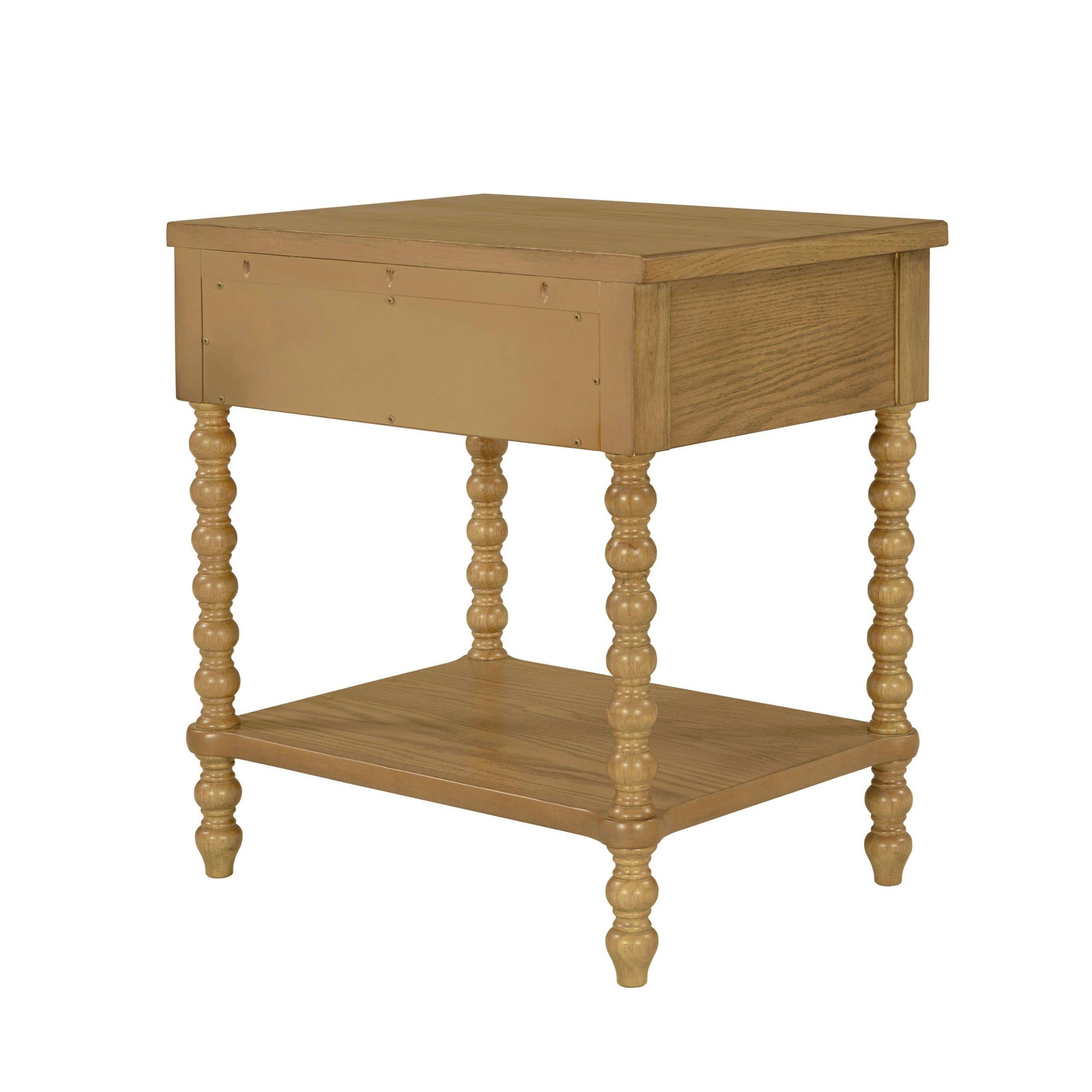 Olliix - Wholesale Bedroom Furniture - Traditional Wood Nightstand with Turned Legs5