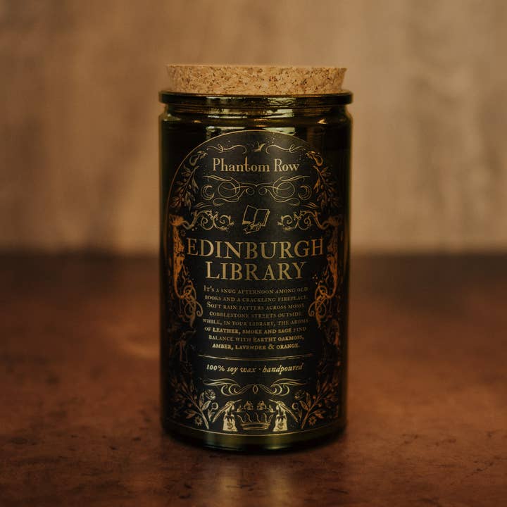 Phantom Row - Wholesale Jar/Filled Candle - Edinburgh Library | Soy Wax Jar Candle