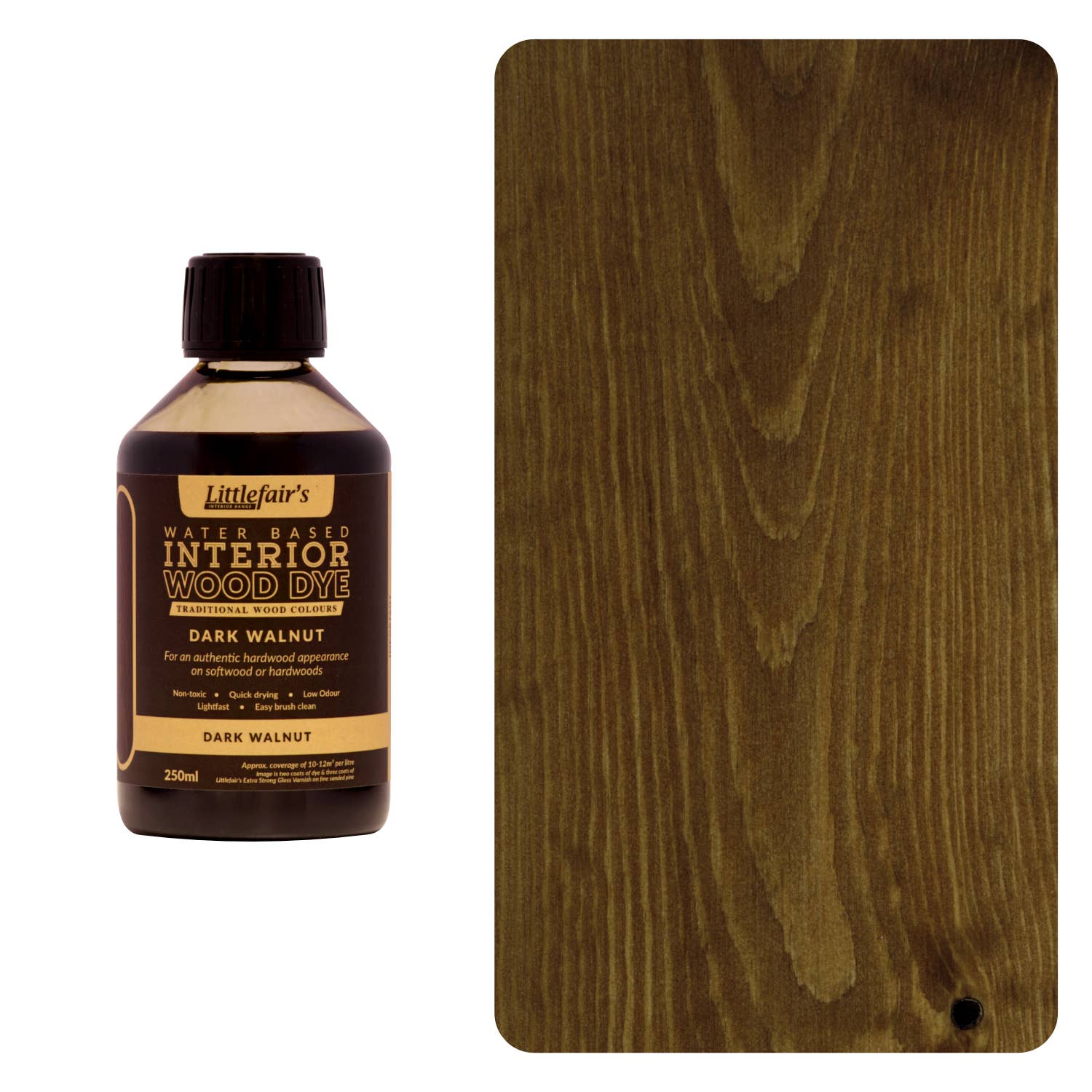 Littlefairs Wood Finishing Products Ltd – wholesale Furniture wax/paint – Wood Stain Water-based - Dark Walnut1