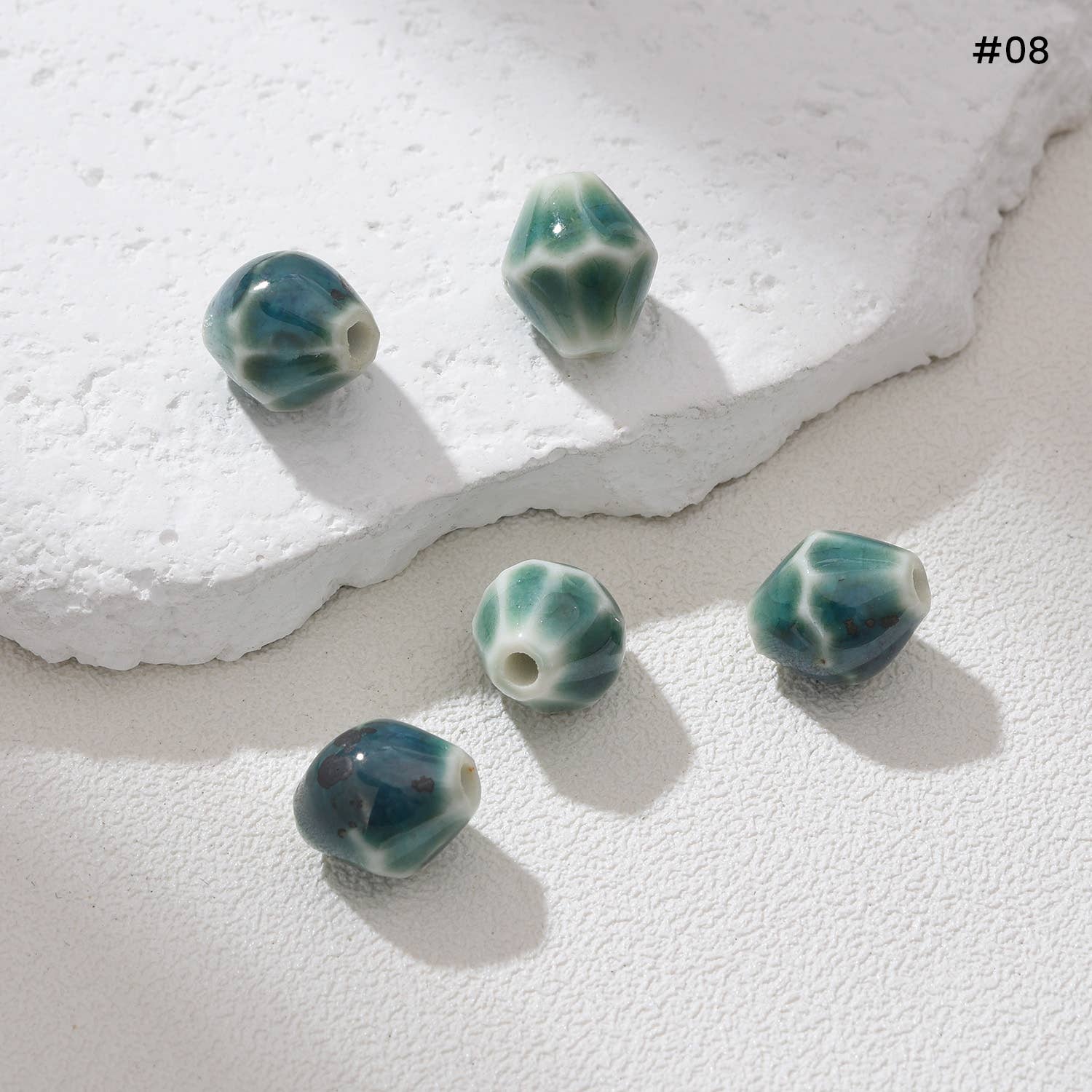 Beads Creation - Wholesale Beads - Diamond Ceramic Bead Sparkling Gemstone Spacer ORG2787