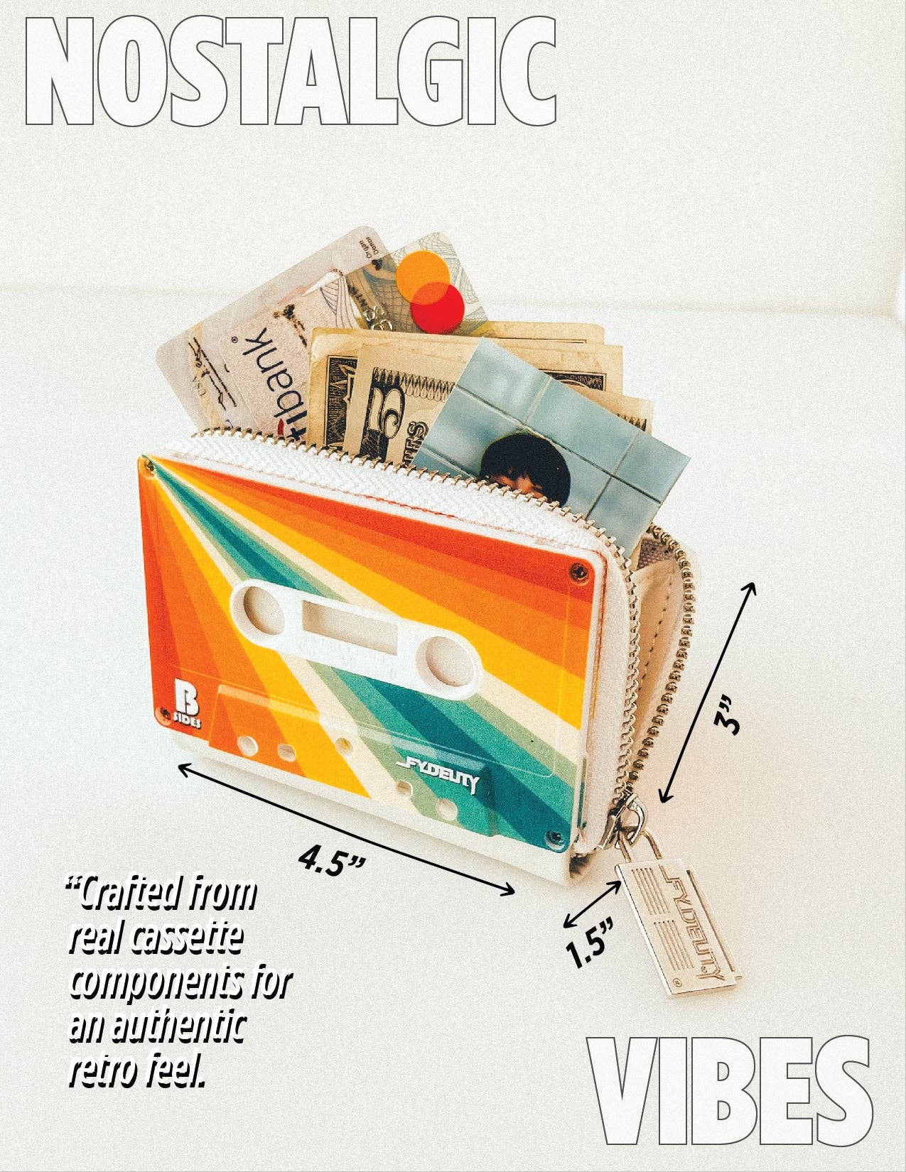 Fydelity - Wholesale Wallet - Unisex - 70299: Cassette Tape Wallet | Limited Edition | Retro Rainbow4