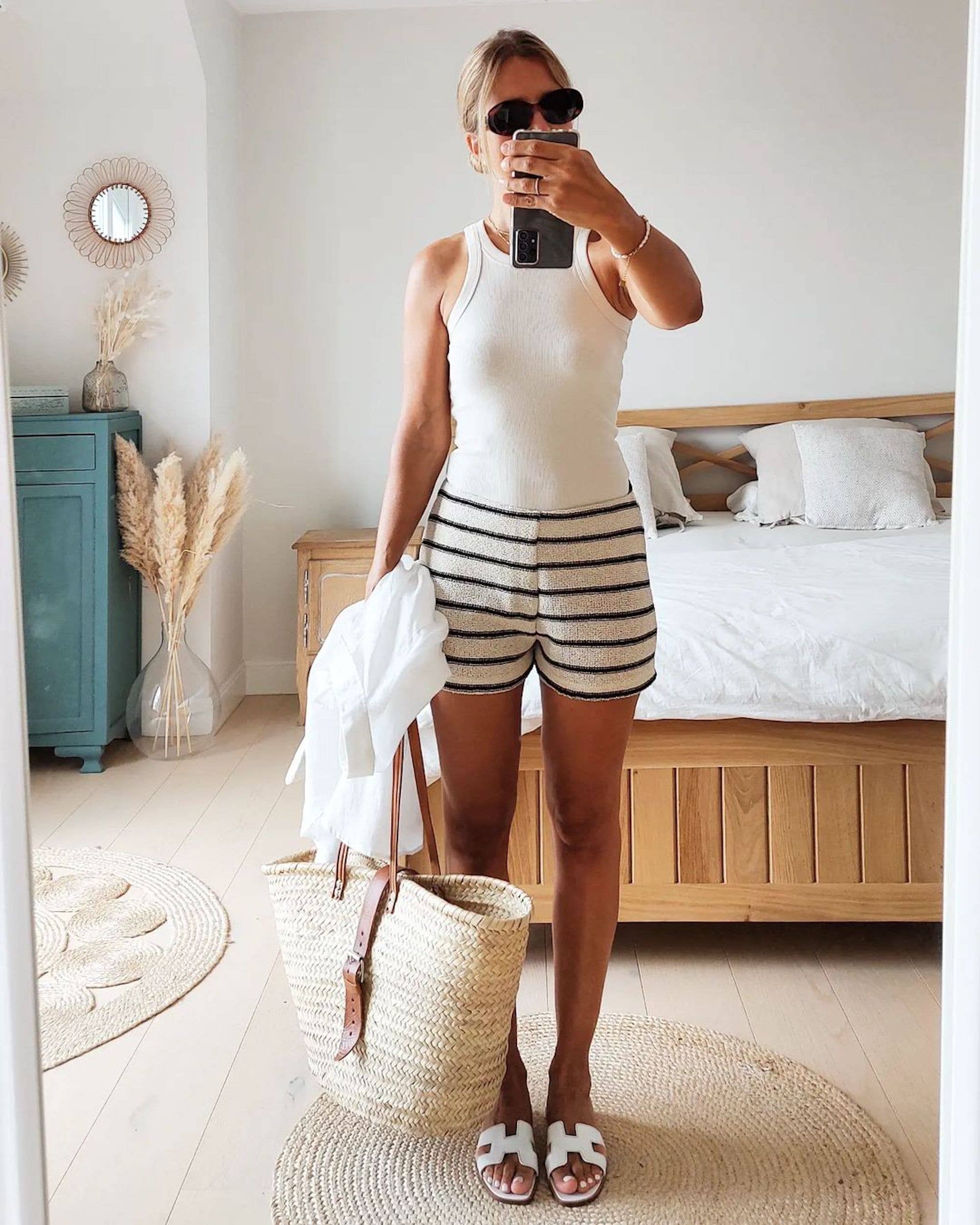 NomadWeave Ltd – Saco de praia por atacado – Saco de palha FRENCH BASKET com alças de couro, bolsa de praia2