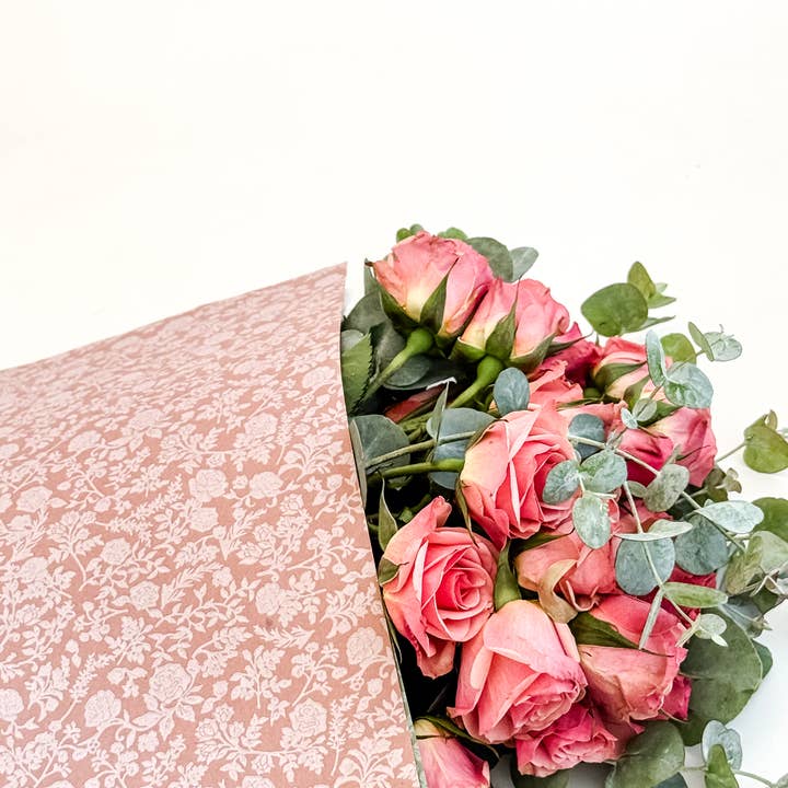 Ecowaterproof LIBEETY 70cm x 50m White/Vintage Pink para venta al por mayor de CHIC&PAPER