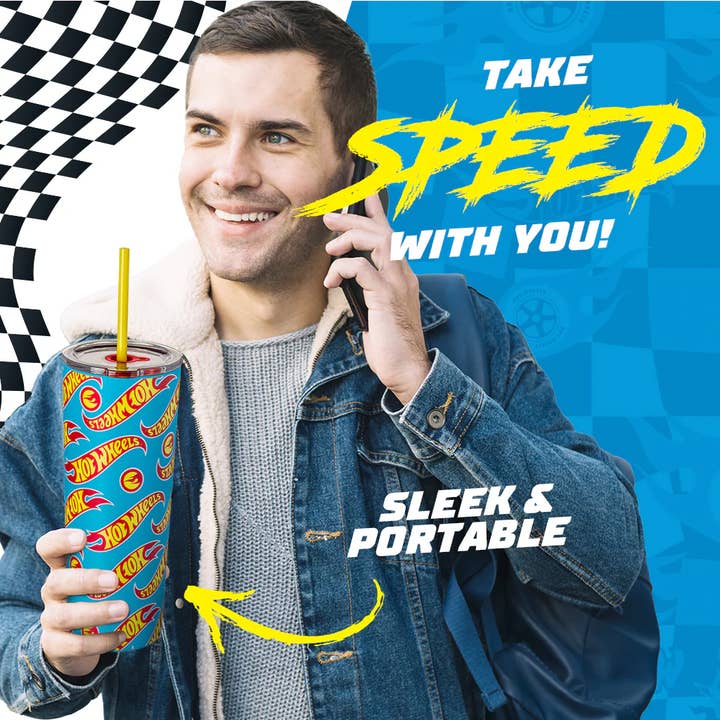 Dragon Glassware - Wholesale Insulated Mug/Tumbler - Hot Wheels™ Race Team Tumbler - 24 oz3