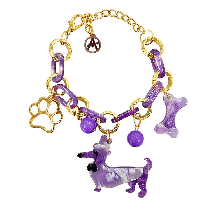 AMORINO SRL - Wholesale Charm/Dangle Bracelet - RESIN BRACELET WITH DOG CHARMS - FT2260D3065