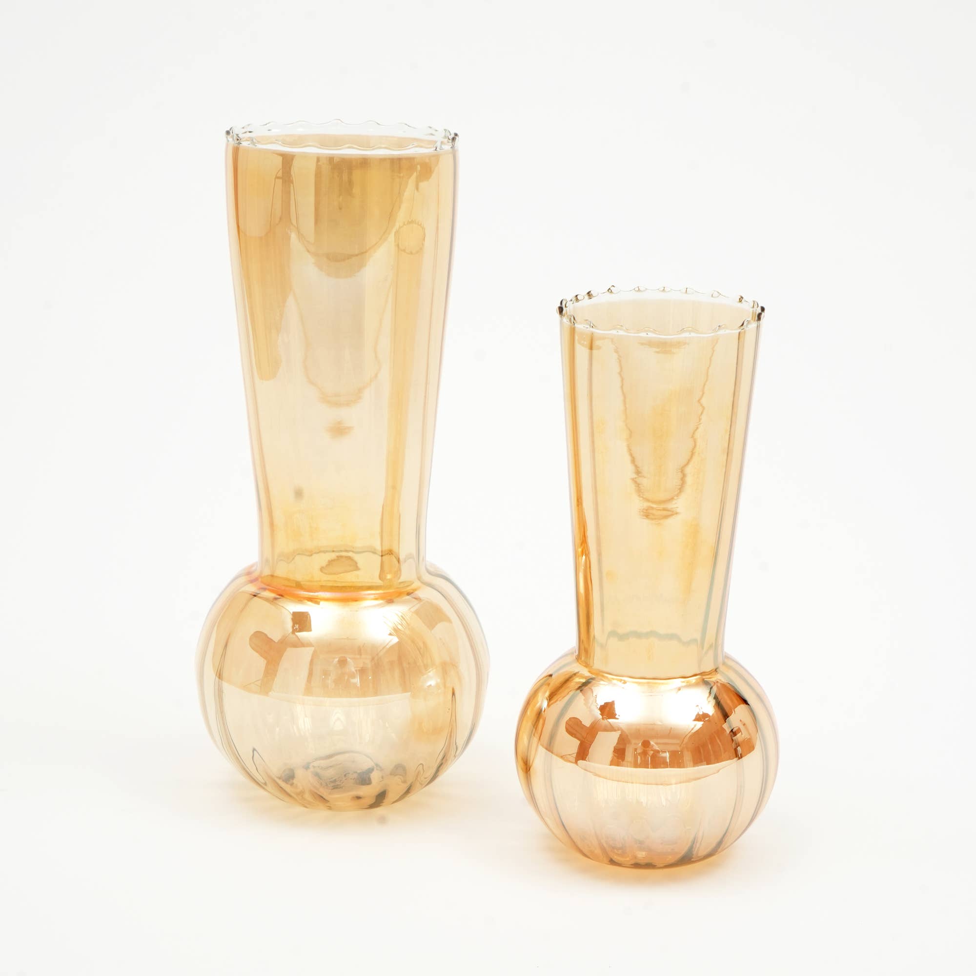 ExpoBazaar - Wholesale Vase - Glass Vase | Whimsy Whirlpool Small Vase | 6.3X9.3"9