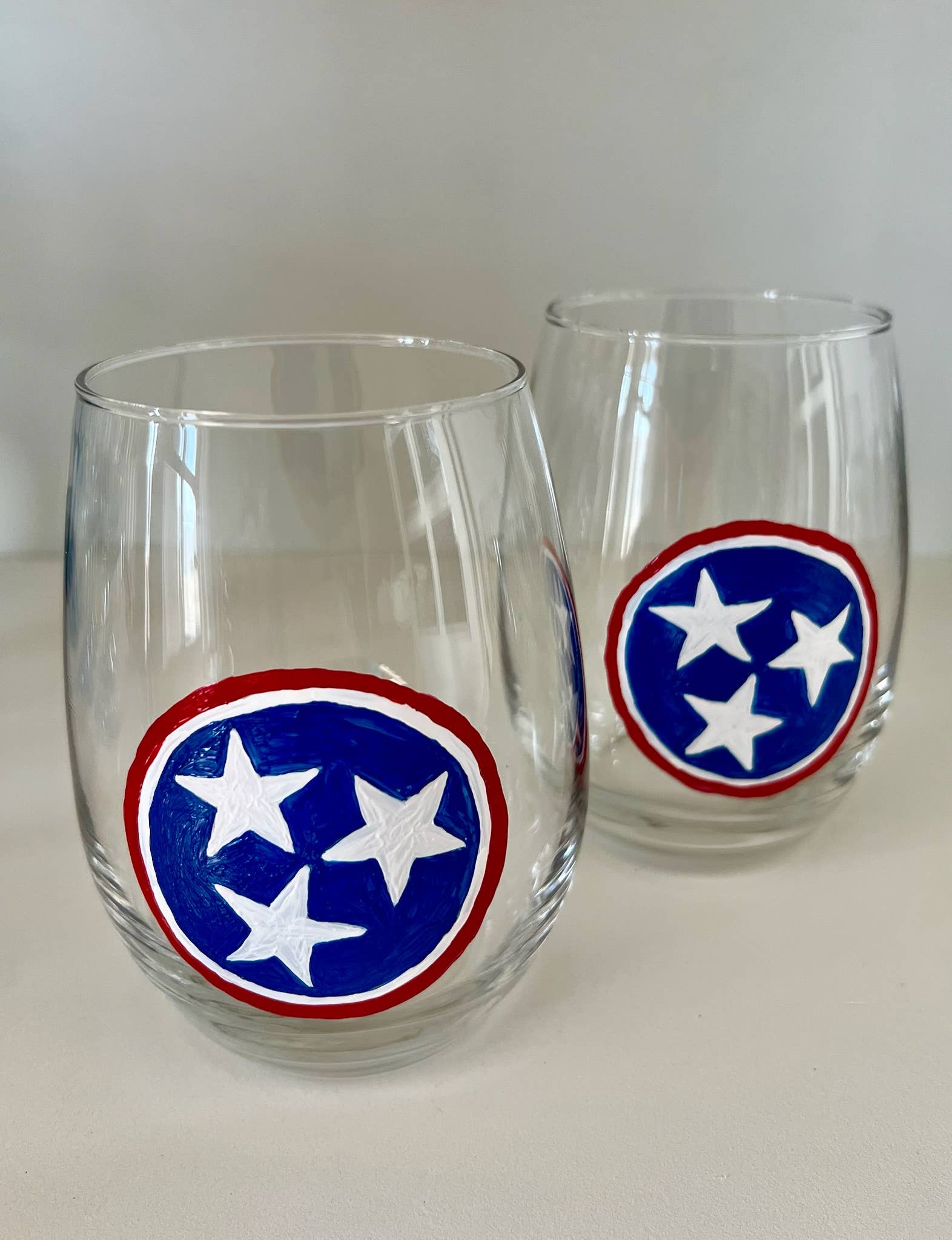 Hand Painted Glass, Co - Wholesale Wine Glass - Tennessee Tristar Stemless Glass – 20 Oz.7