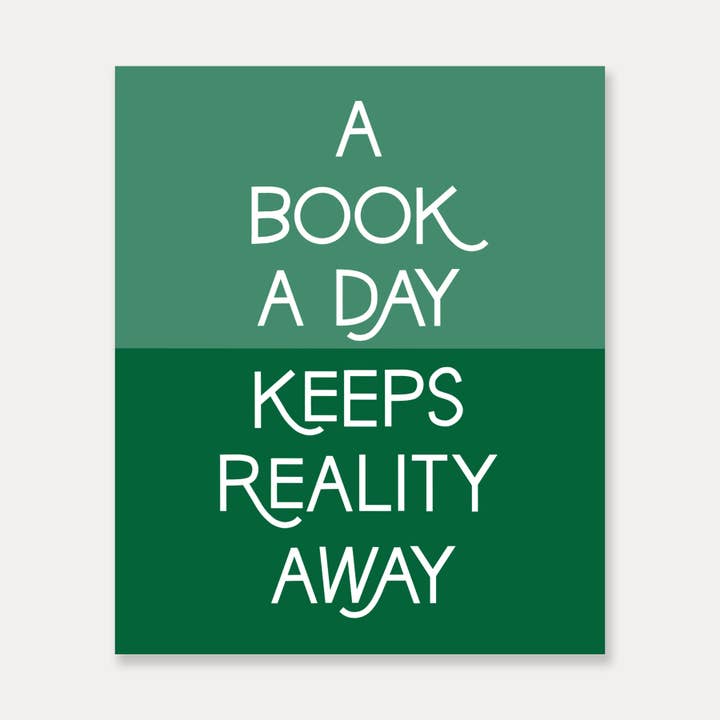 Reality Away Sticker | Funny Book Gifts, Bookish Quotes for wholesale by Just Follow Your Art