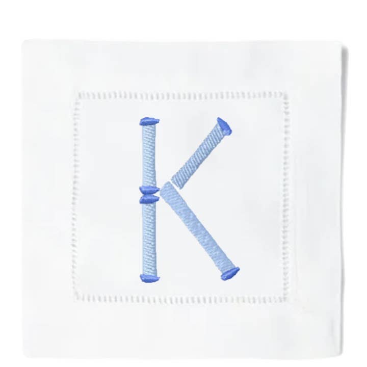 Guardanapos Iniciais de Cocktail de Bambu por atacado de Blythe Embroidery Co.